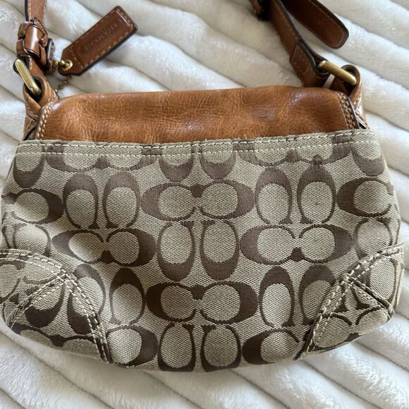 Y2K Coach Handbag No F0773-11441 Great CONDITION. SEE PICTURES!! Brown 10” X 7” - Picture 7 of 13